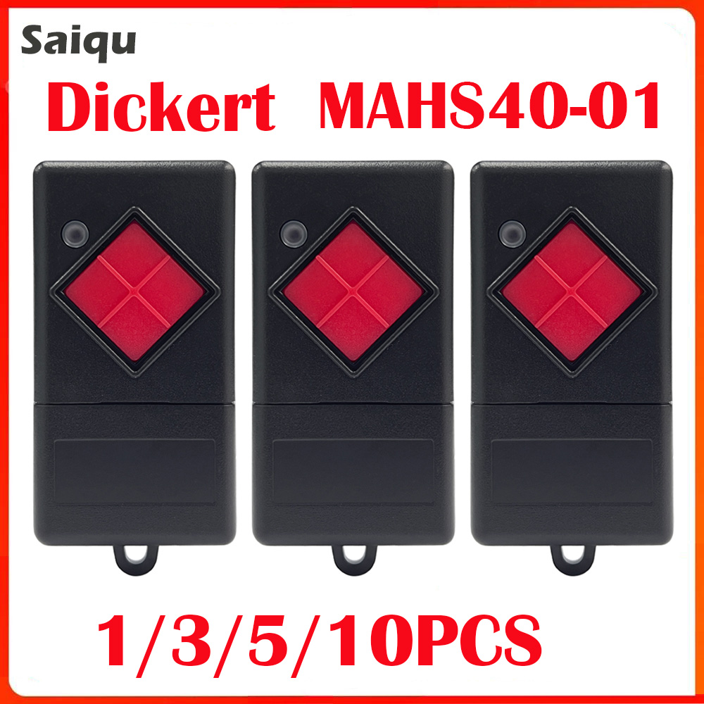 Heavy Equipment Garage - Dickert เครื่องส่งสัญญาณมือถือ40.685MHz MAHS40-04 MAHS40-01 3ชิ้นรีโมทคอนโทรลประตูโรงรถปุ่มสีแดง