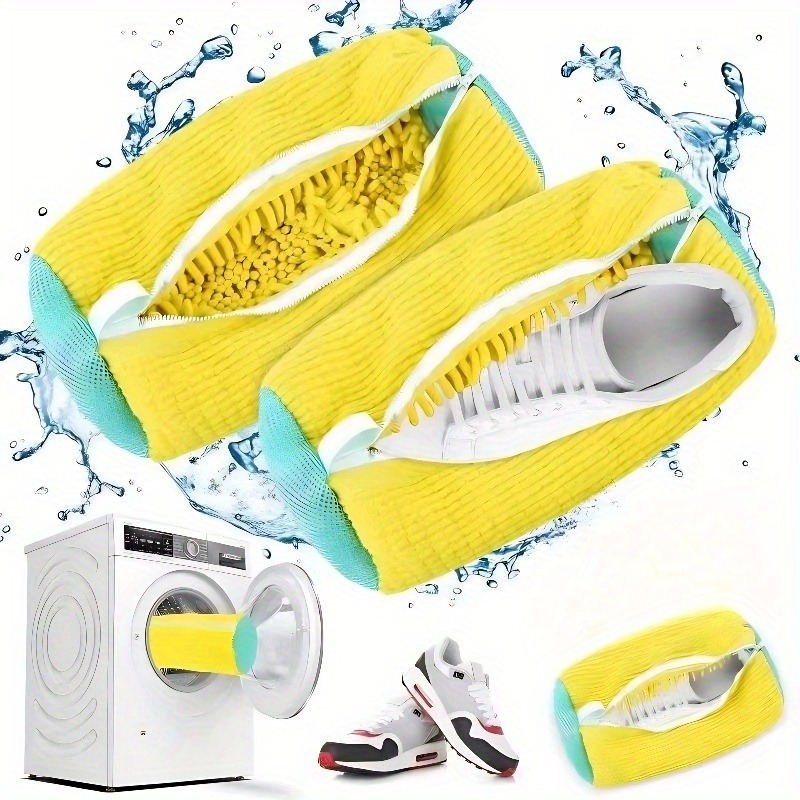 Heavy Equipment Washing - ถุงซักรองเท้าแบบหนาพิเศษ, 360 ° ซิปโพลีเอสเตอร์แบบกันฉีกขาด สำหรับทำความสะอาดรองเท้าผ้าใบ ใช้ได้กับเครื่องซักผ้าทุกชนิด