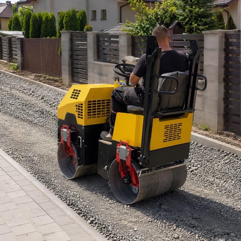 Heavy Equipment For Construction - รถบดถนนแบบสั่นสะเทือนสองล้อ สำหรับงานหนัก อุปกรณ์ก่อสร้าง เครื่องจักรสำหรับงานปูยางมะตอย เครื่องยนต์ดีเซล ปรับแต่งได้
