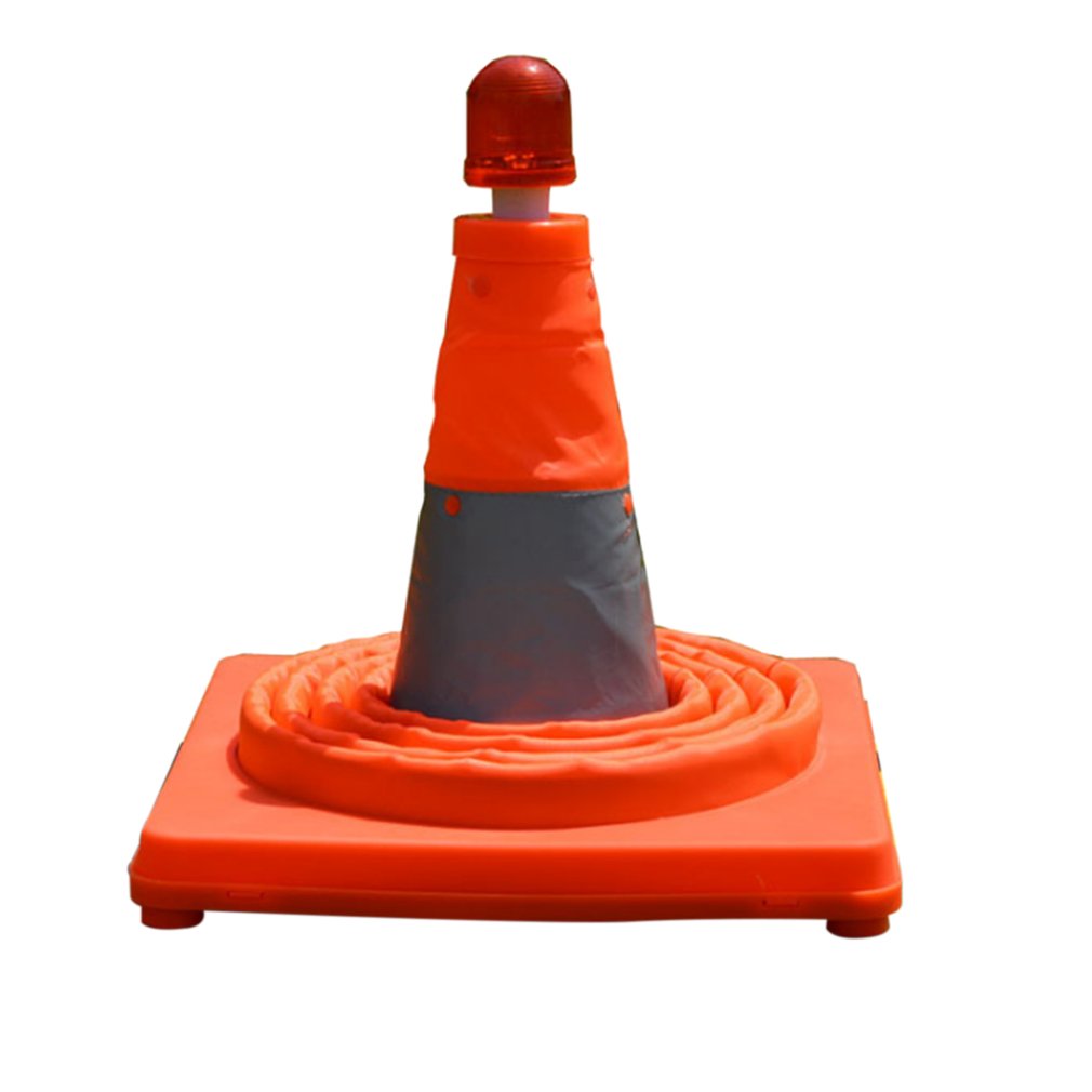 Road Traffic Cone - Telescopic Folding Road Cone Barricades ป้ายเตือนสะท้อนแสง
