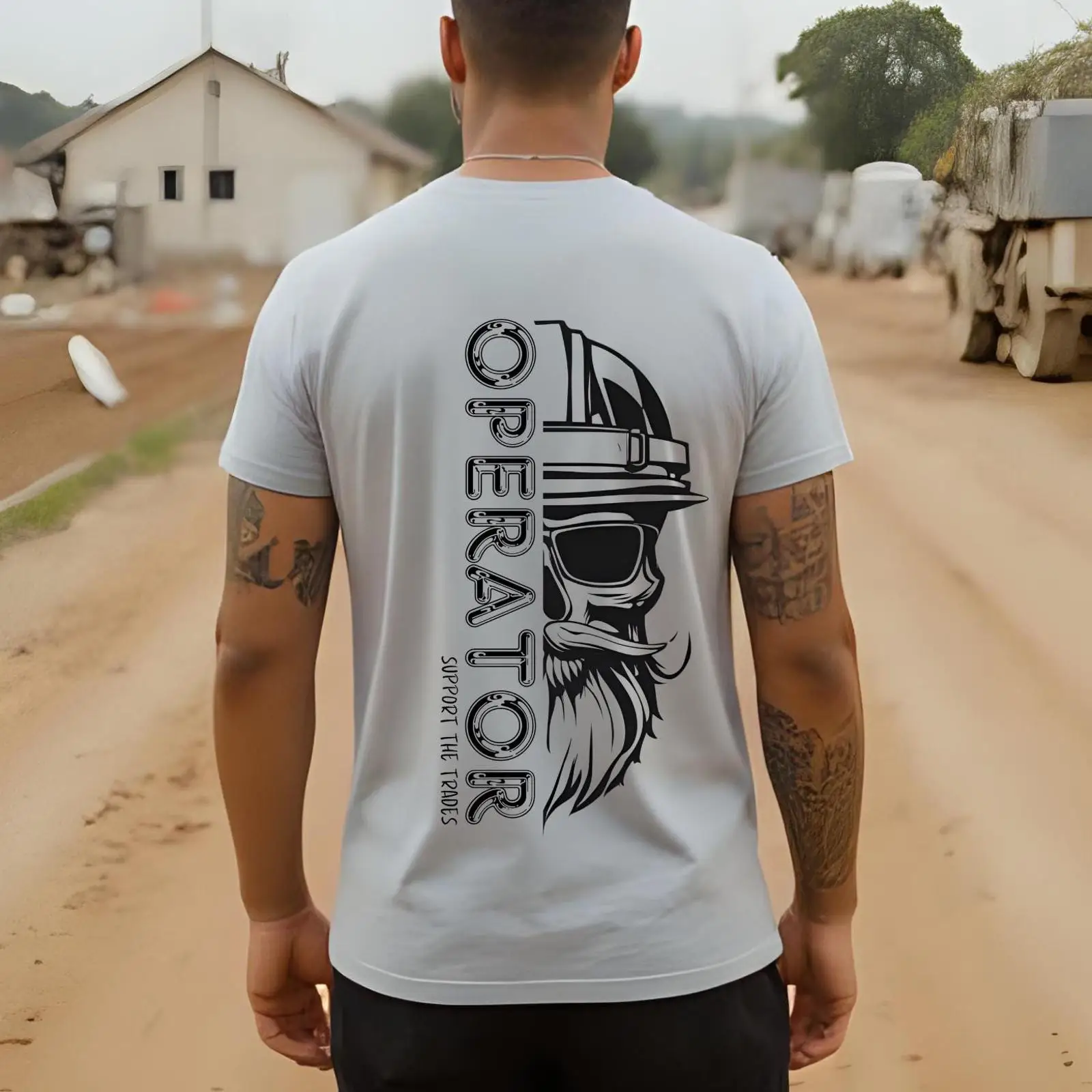 Heavy Equipment Washing - เสื้อยืดคนขับเครื่องจักร เครื่องจักรกลหนัก คนงานก่อสร้าง ตลก บลูคอลลาร์ แด๊ด