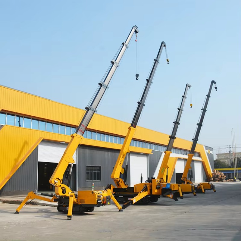 Heavy Equipment For Construction - รถเครนไฮดรอลิก 8 ตัน แบบตีนตะขาบขนาดเล็ก สำหรับงานหนัก พร้อมขาตั้ง