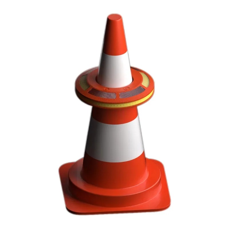 Road Traffic Cone - ไม่มีสินค้าในสต็อก ชุดกรวยจราจรแบบพกพา 8 ชิ้น พร้อมไฟสัญญาณเตือนแบบเรียงลำดับ ไฟฉุกเฉิน