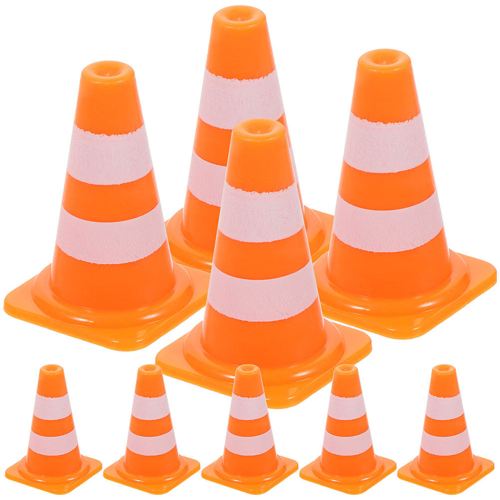 Road Traffic Cone - กรวยจราจรพลาสติกขนาดเล็ก 20 ชิ้น สำหรับการเรียนรู้ด้านการจราจร อุปกรณ์สื่อการสอนป้ายจราจรสำหรับการเรียนรู้ในวัยเริ่มต้น