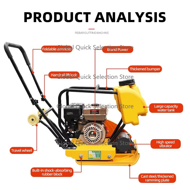 เครื่องบดอัดดินดีเซล 6.5 แรงม้ - Plate Compactor Vibrator บทวิจารณ์และราคา