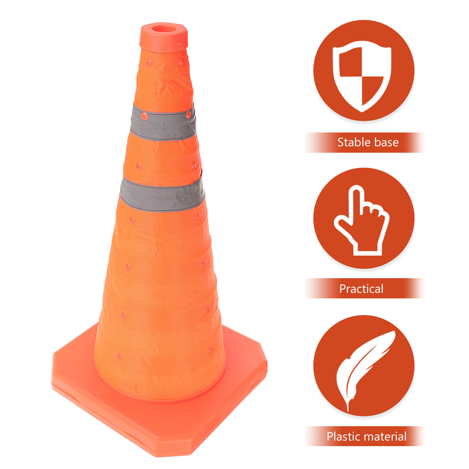 กรวยจราจรสีส้มแบบพับได้ ทนทานต - Road Traffic Cone บทวิจารณ์และราคา