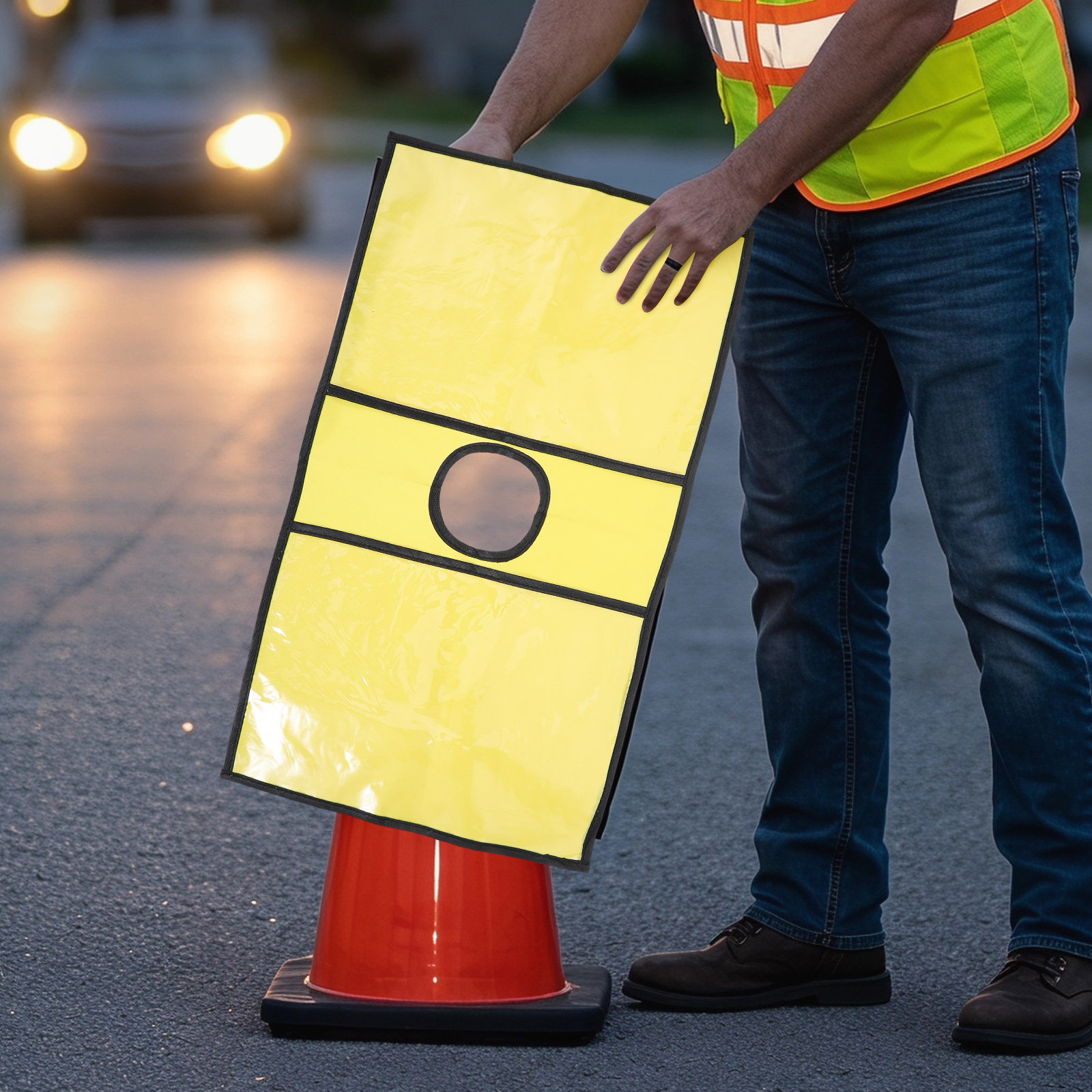 ปลอกคลุมกรวยจราจร 2 ชิ้น ทำจาก - Road Traffic Cone บทวิจารณ์และราคา