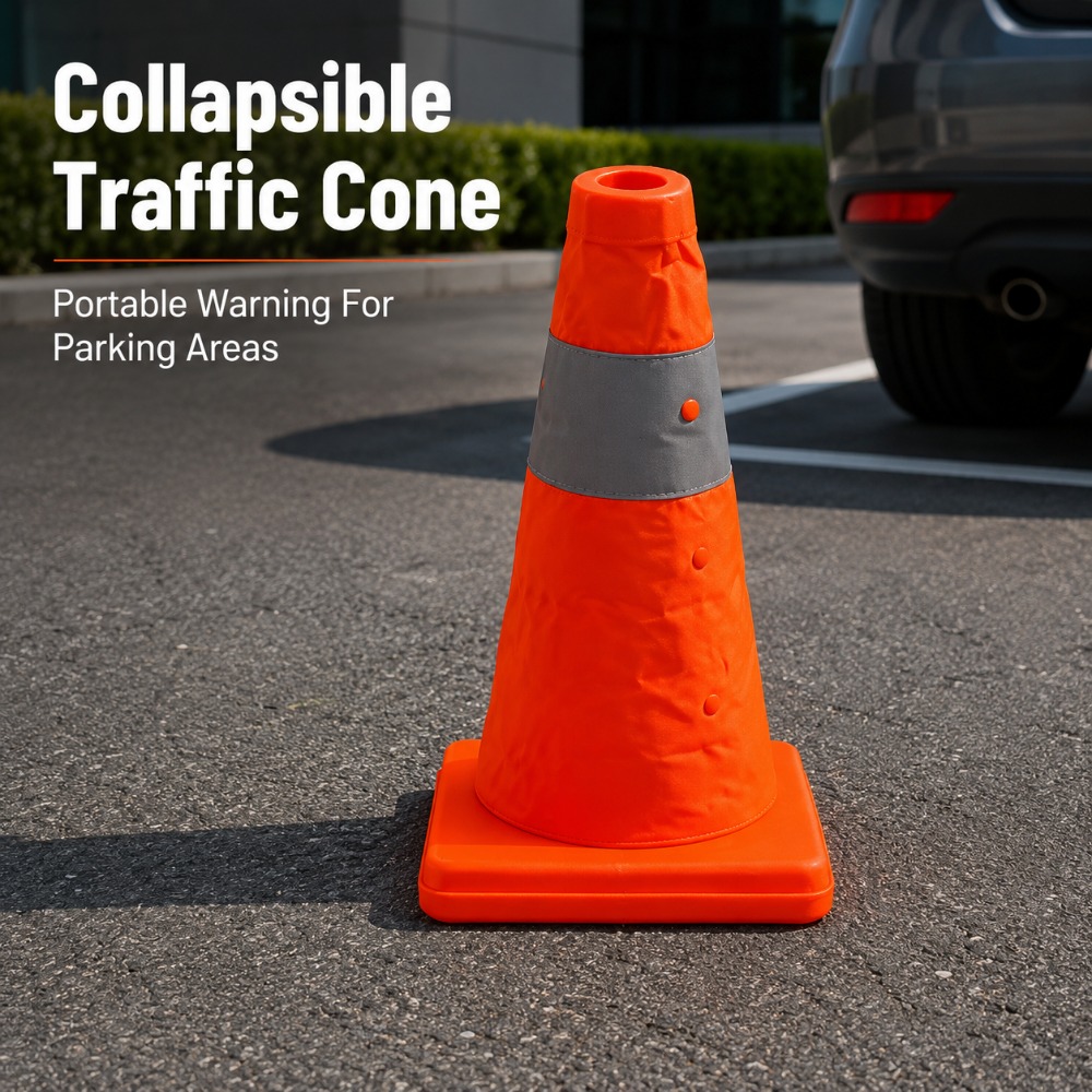 กรวยจราจรแบบพับได้สะท้อนแสง กร - Road Traffic Cone บทวิจารณ์และราคา