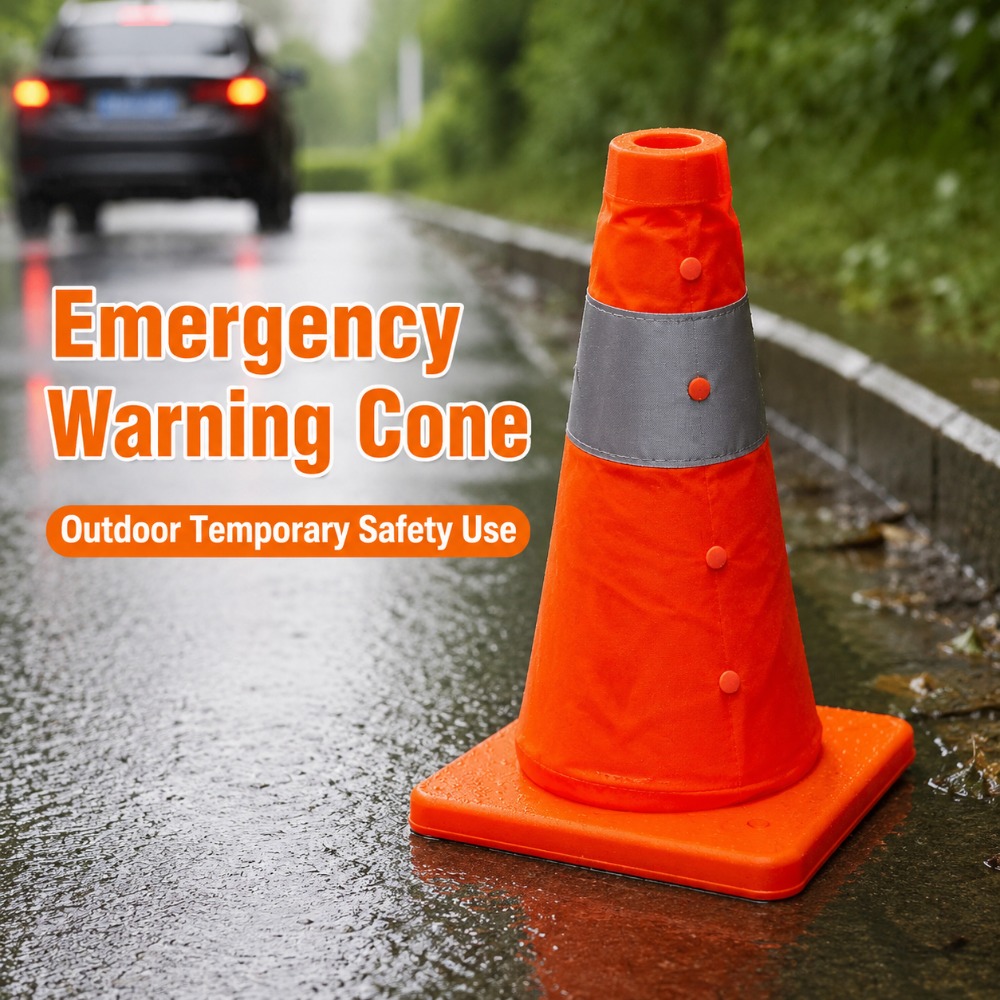 กรวยจราจรแบบพับได้สะท้อนแสง กร - Road Traffic Cone บทวิจารณ์และราคา