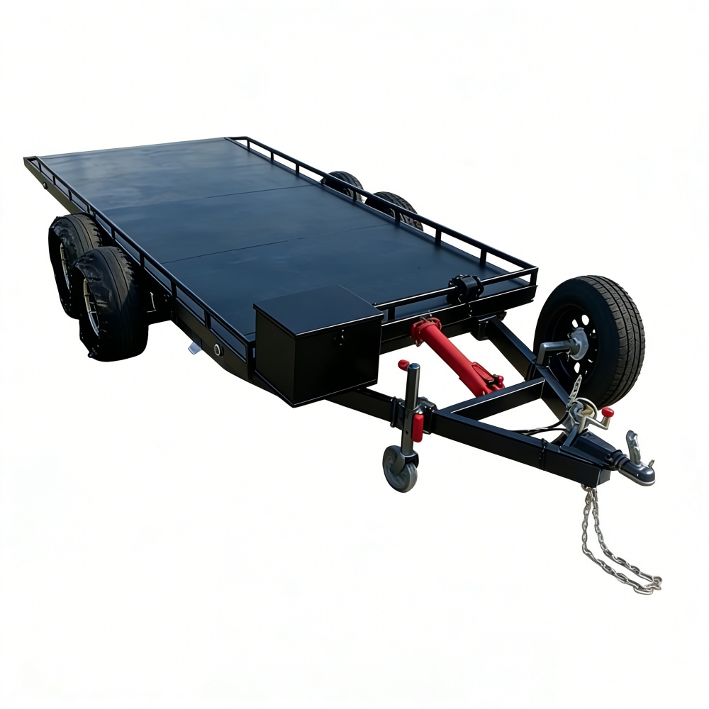 รถพ่วงเหล็กแบบสองเพลาสำหรับบรร - Heavy Equipment Hauler บทวิจารณ์และราคา