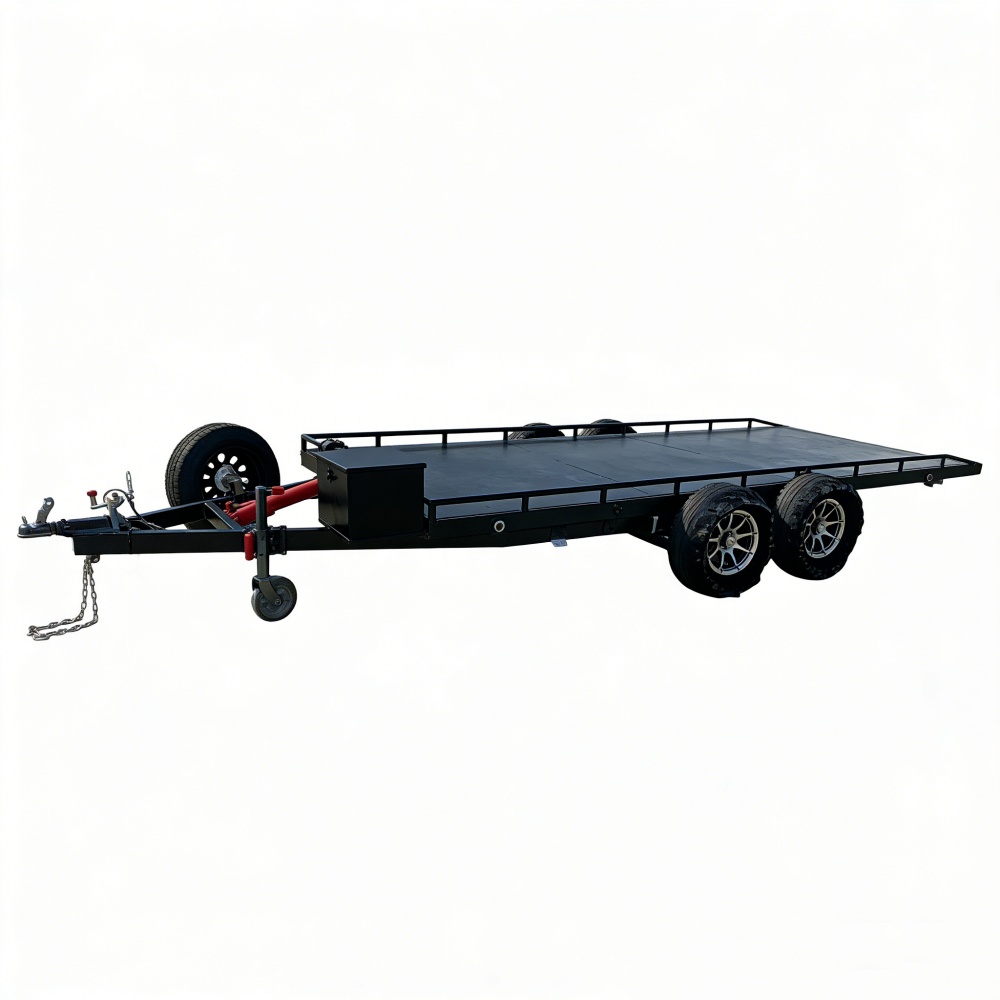 รถพ่วงเหล็กแบบสองเพลาสำหรับบรร - Heavy Equipment Hauler บทวิจารณ์และราคา